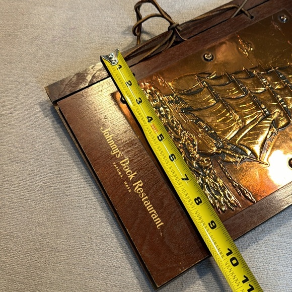 Johnnys  dock restaurant Tacoma, Washington Wood menu vintage - Picture 6 of 11